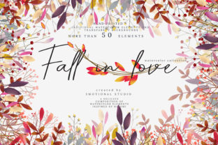 Fall in Love Watercolor Collection Illustrations