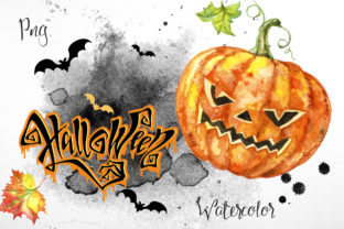 Halloween Watercolor Clipart & Illustrations