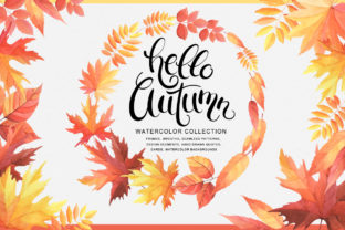 Hello Autumn Watercolor Collection Illustrations