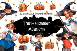 The Halloween Academy Watercolor Illustrations