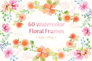 Vector Watercolor Floral Frames & Illustrations