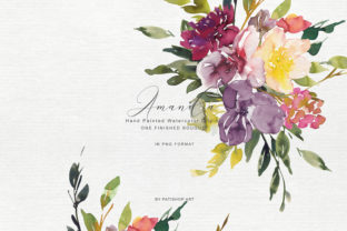 Watercolor Autumnal Bouquet Clipart & Illustrations