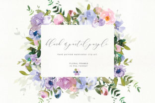 Watercolor Floral Clipart Blush Purple Review