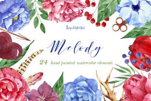 Watercolor Flower Clipart Melody Illustrations