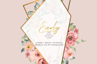 Watercolor Gold Geometric Frames: Illustrations Review