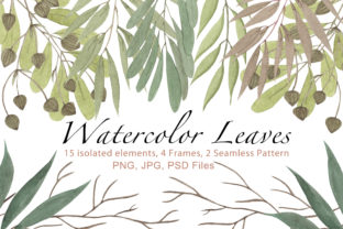 Watercolor Leaves SET: Fresh Illustrations