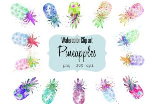Watercolor Pineapples: Fresh Illustrations