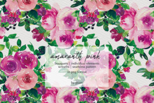 Watercolor Pink Floral Collection Illustrations