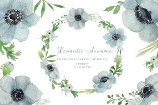 Watercolour Anemone Illustrations for Crafters