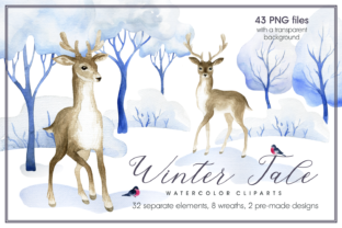 Winter Tale Watercolor Clipart & Illustrations