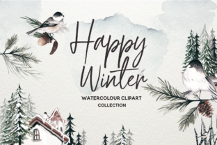 Winter Watercolor Collection Illustrations